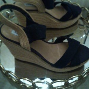 Steve Madden size 11 dark navy, 4.5" wedges